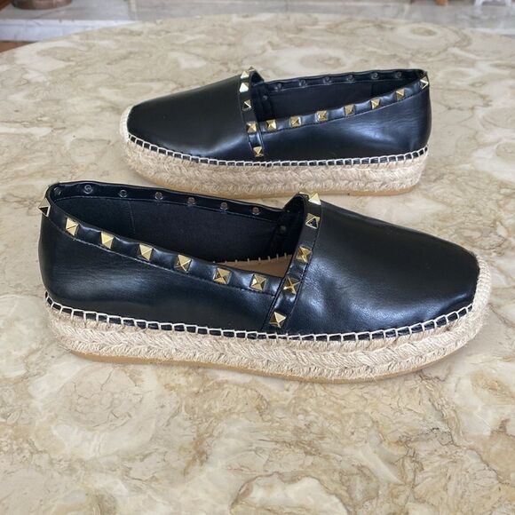 Steve Madden Pauda Platform Espadrilles Gold Tone Studs - Picture 8 of 15